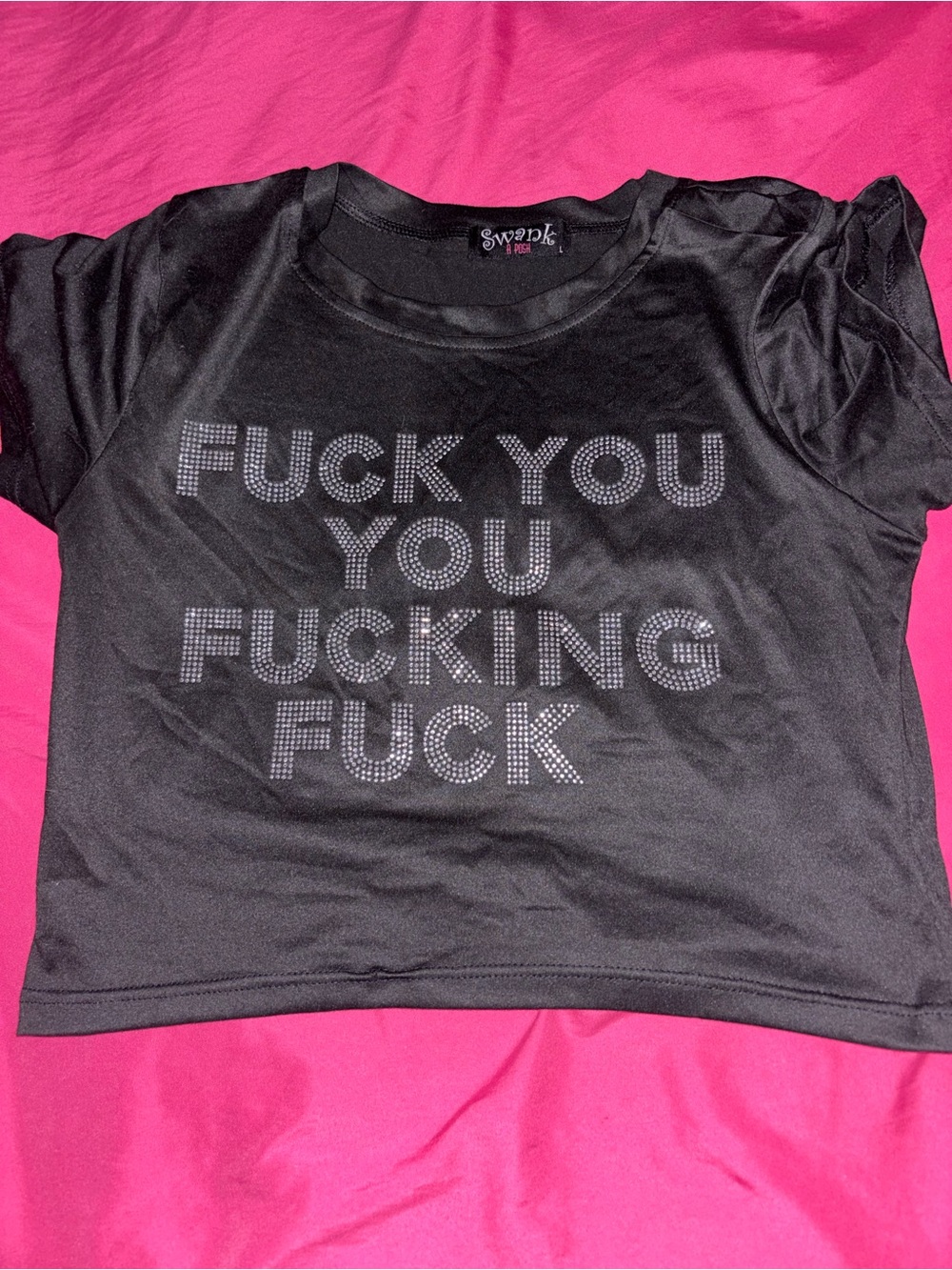 slogan crop top